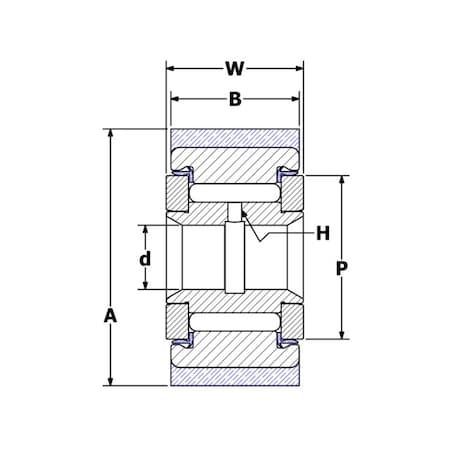 Carter Bearings 1.25", Needle Yoke Roller, Urethane Outer, Sealed YRT-40-S